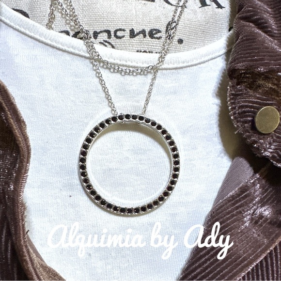 JEWELED NATURAL GARNET EXTRA LONG LAYERING NECKLACE - Picture 4 of 4